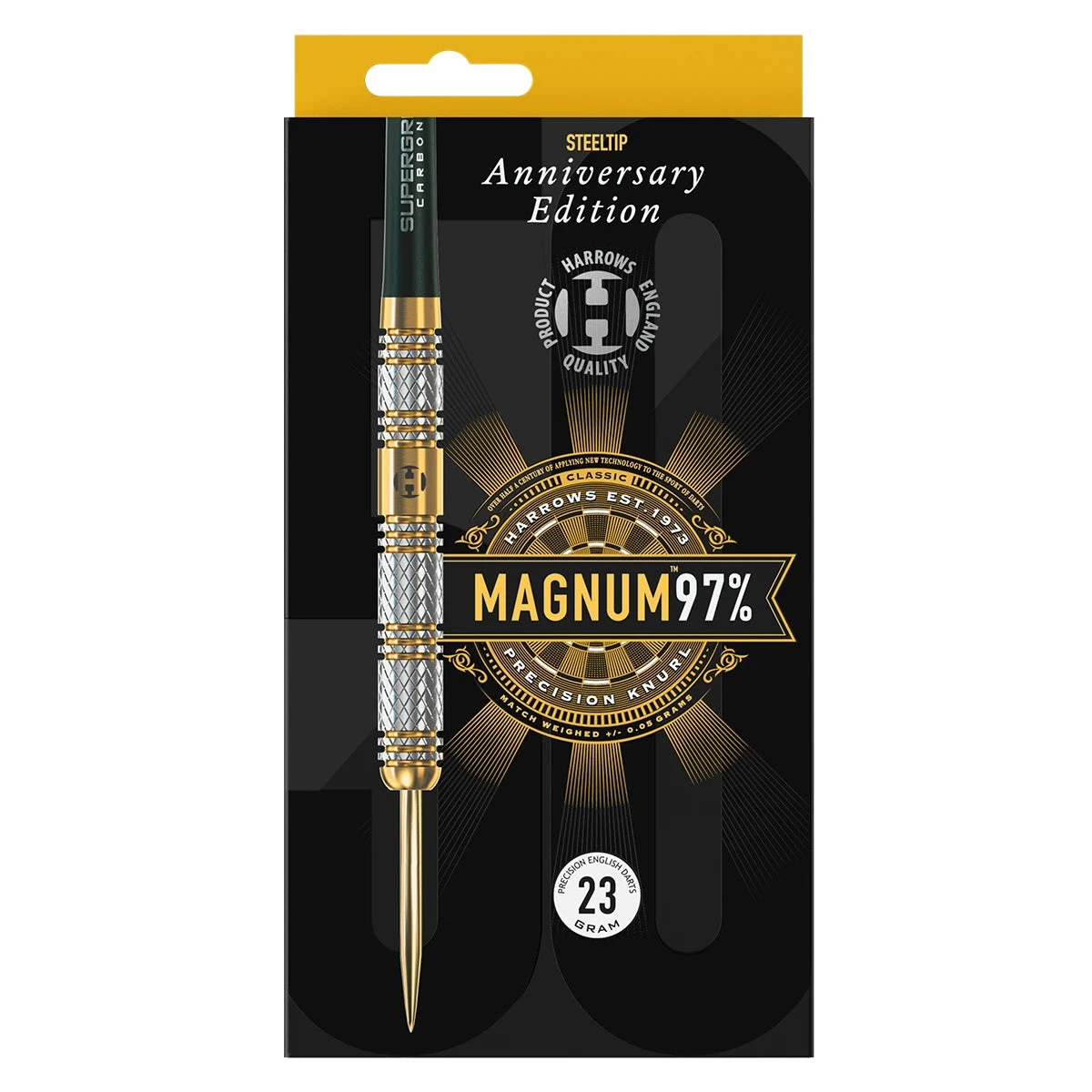Harrows Harrows Magnum 23g 97% Tungsten Steeltip 50th Anniversary Darts - Image 2