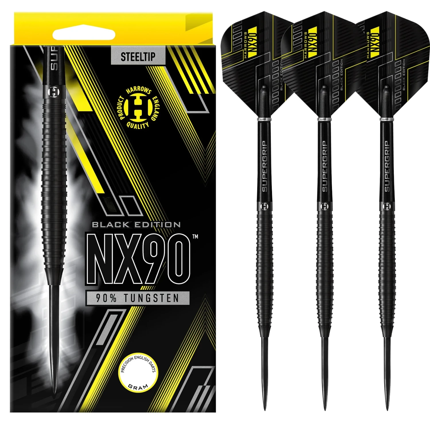 Harrows Harrows NX90 Black Edition 90% Tungsten Steel Tip Darts 24g - Image 5