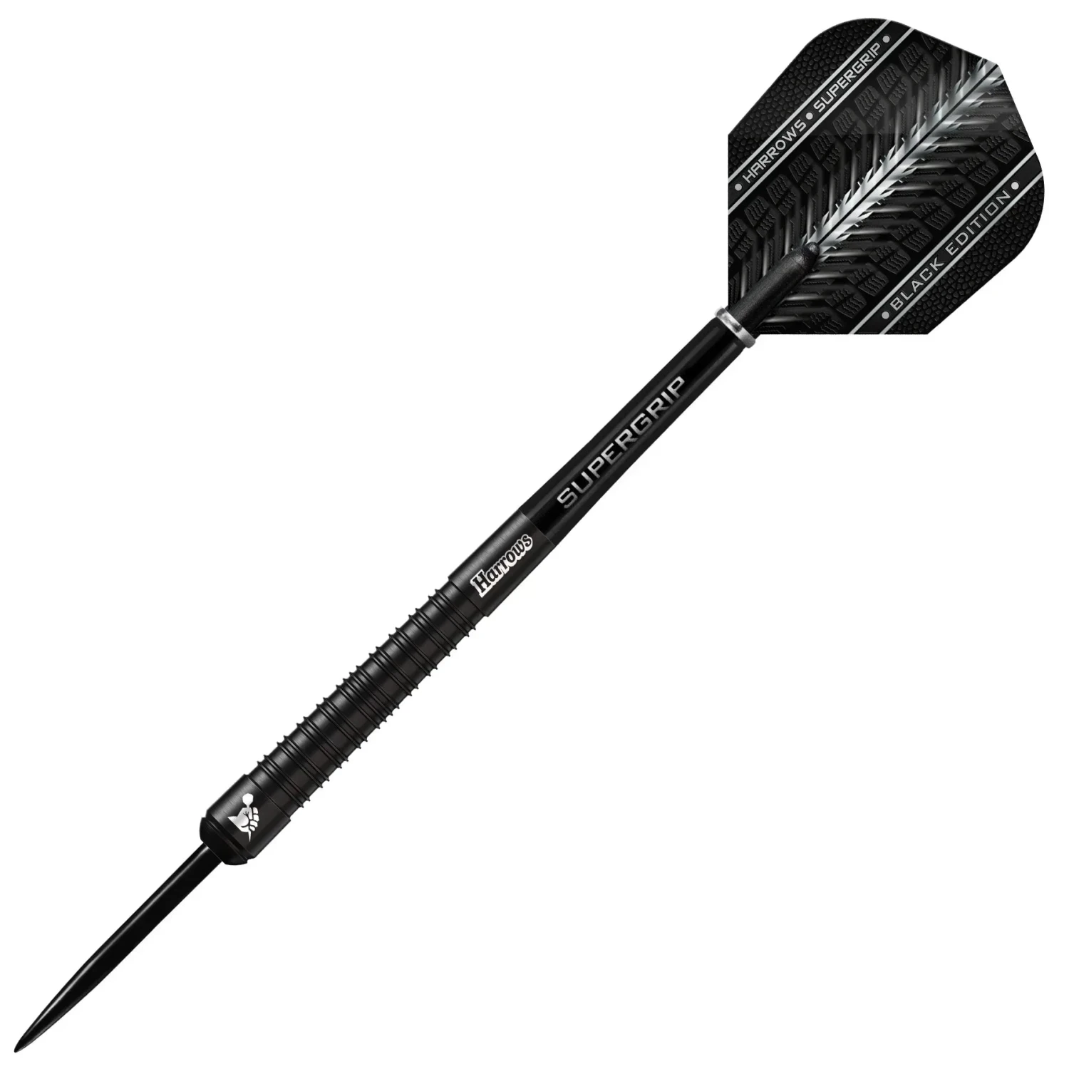 Harrows Harrows SUPERGRIP Black Edition 90% Tungsten Steel Tip Darts 26g - Image 2