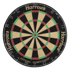 Harrows Competition Sisal Bristle Dartboard (Black/Beige/Red)