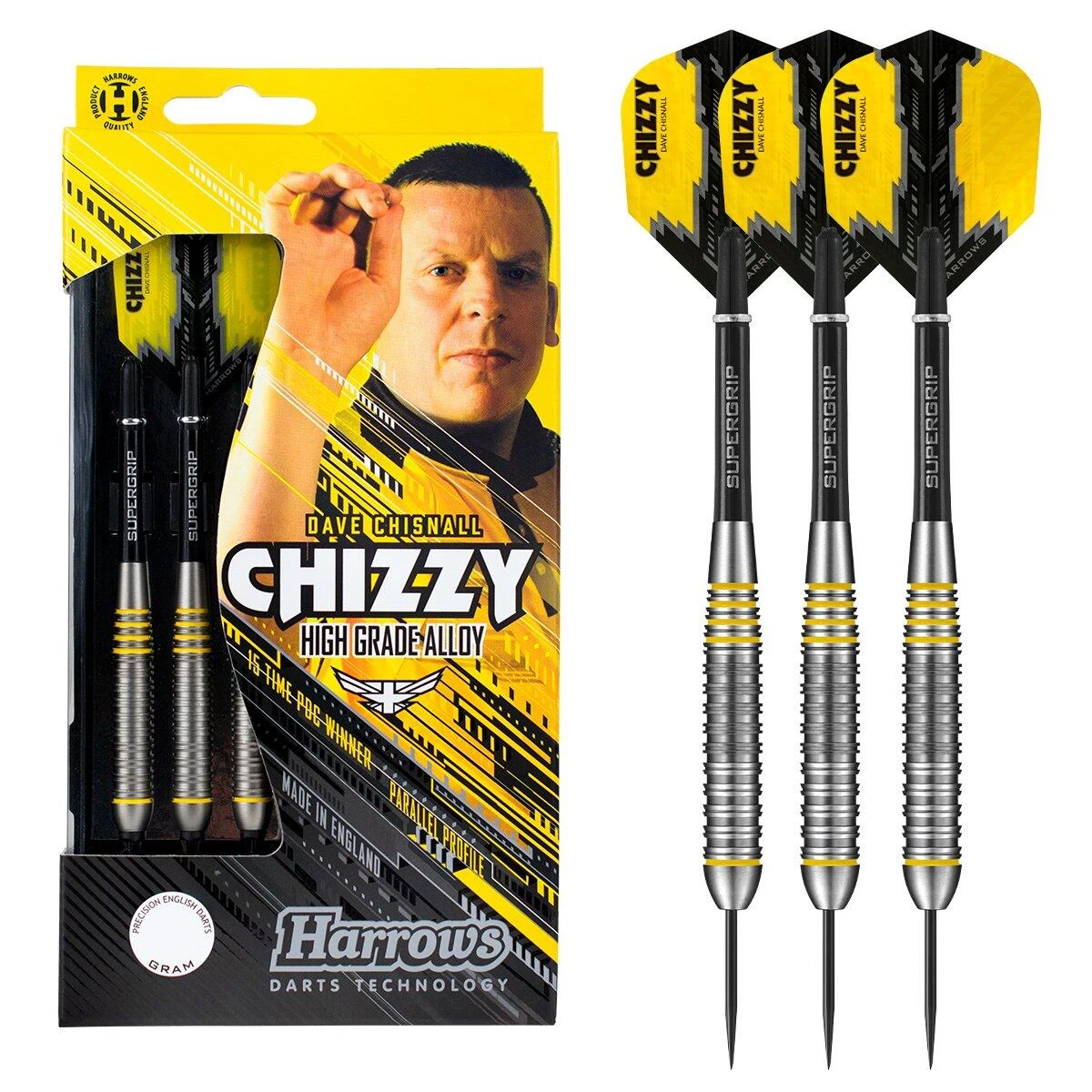Dave Chisnall Chizzy Brass Steel Tip Darts By Harrows